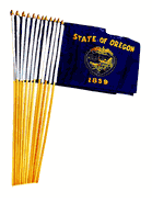Oregon 12" x 18" Miniature Stick Flags