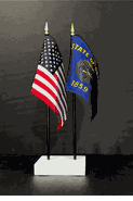 Oregon and US Flag Desk Set