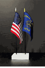Oregon and US Flag Desk Set