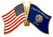 Oregon Flag Lapel Pin - Double