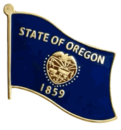 Oregon Flag Lapel Pin - Single