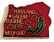 Oregon Map Lapel Pin 