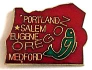 Oregon Map Lapel Pin 