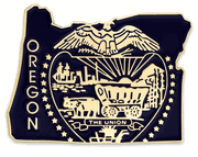 Oregon Map Lapel Pin - Updated Version
