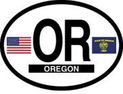 Oregon Flag It Oval Decal