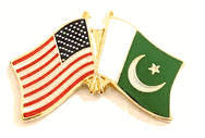 Pakistan Flag Lapel Pin - Double