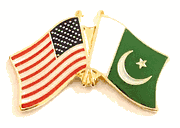 Pakistan Flag Lapel Pin - Double