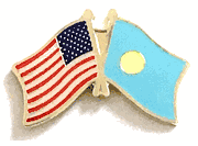 Palau Flag Lapel Pin - Double