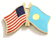 Palau Flag Lapel Pin - Double