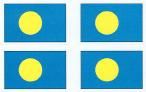 Palau Flag Stickers - Sheet of 50