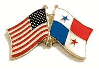 Panama Flag Lapel Pin - Double