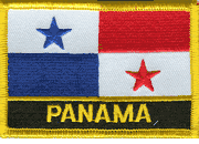 Panama Flag Patch with Name