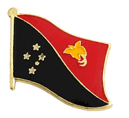 Papua New Guinea Flag Laple Pin - Single