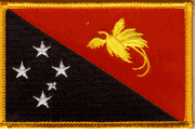 Papua New Guinea Flag Patch - Rectangle