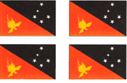 Papua New Guinea Flag Stickers - Sheet of 50