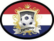 Paraguay Soccer Flag It Oval Decal