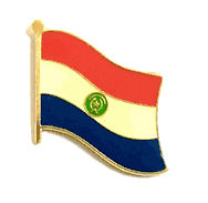 Paraguay Flag Lapel Pin  - Single 