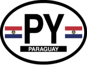 Paraguay Flag It Oval Decal