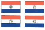 Paraguayan Flag Stickers - Sheet of 50
