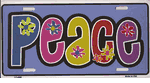 Peace and Flowers License Plate