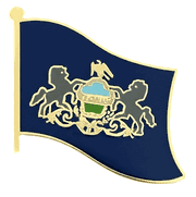 Pennsylvania Flag Lapel Pin - Single