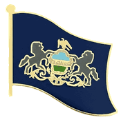 Pennsylvania Flag Lapel Pin - Single