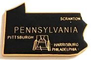 Pennsylvania Map Lapel Pin 