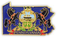 Pennsylvania Map Lapel Pin - Updated Version
