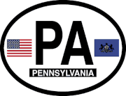 Pennsylvania Flag It Oval Decal