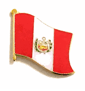 Peru Flag Lapel Pin - Single