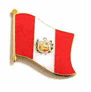 Peru Flag Lapel Pin - Single