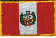 Peru Flag Patch - Rectangle