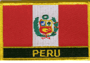 Peru Flag Patch with Name