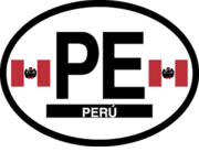 Peru Flag It Oval Decal