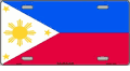 Philippines Flag License Plate