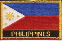 Philippines Flag Patch with Name