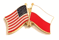Poland (no eagle) Flag Lapel Pin - Double