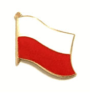 Poland (no eagle) Flag Lapel Pin - Single