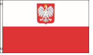 Poland w/Eagle 3x5 Nylon Flag - Imported
