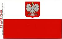 Poland w/ Eagle Flag Decal Stickers - Large