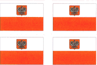 Poland w/eagle Flag Stickers - Sheet of 50