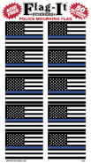 Police Memorial Flag Decal Stickers - 50 per package