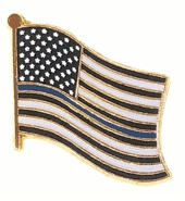 Police Memorial Flag Lapel Pin - Single