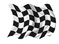 Black & White Polyester Checkered Flag 