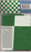 Green & White Polyester Checkered Flag
