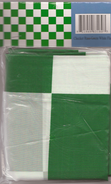 Green & White Polyester Checkered Flag