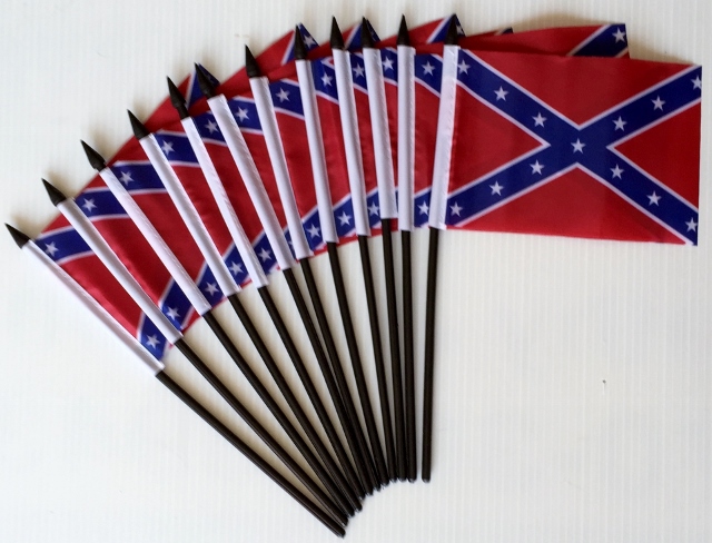Polyester Miniature Confederate Flags - 4"x6" - Confederate Rebel Flag