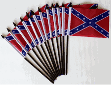 Polyester Miniature Confederate Flags - 4"x6"