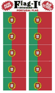 Portugal Flag Stickers 50 Stickers per package