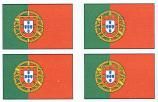 Portugese Flag Stickers - Sheet of 50
